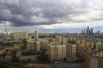 Fototapeta na wymiar Landscape Moscow city, Moscow, Russia