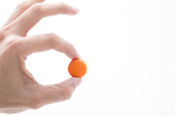 traditional french colorful macarons on hand
