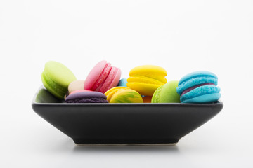 traditional french colorful macarons