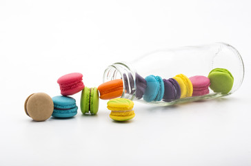 traditional french colorful macarons