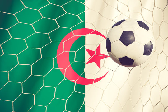 Algeria soccer ball vintage color