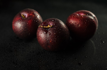 Plums on Black