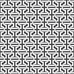 Seamless pattern of intersecting letters H with swatch for filling. Celtic chain mail. Fashion geometric background for web or printing design.