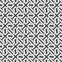 Fototapeta na wymiar Seamless pattern of intersecting complex shapes with swatch for filling. Celtic chain mail. Fashion geometric background for web or printing design.
