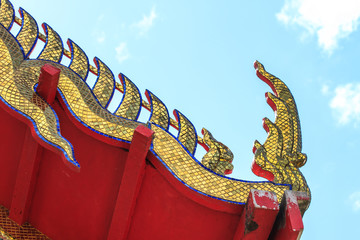 Thai dragon or king of Naga statue