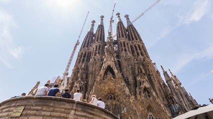 Fototapeta premium la sagrada familia in barcelona designed by antonio gaudi