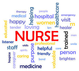 Nurse Word Cloud Concept