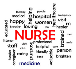Nurse Word Cloud Concept
