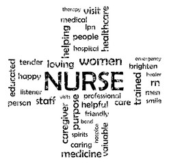 Nurse Word Cloud Concept