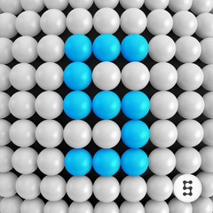 Number five. Abstract mathematics background. 