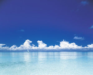 モルジブの海と空