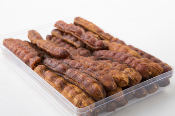 Tamarind on white background