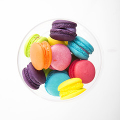 traditional french colorful macarons