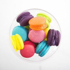 traditional french colorful macarons