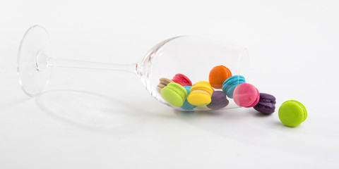 traditional french colorful macarons