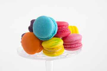 traditional french colorful macarons