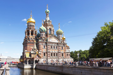 Fototapeta premium Church of savior on Spilled Blood in St. Petersburg, Russia