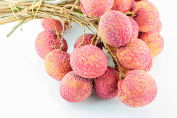 Red Litchi fruit isolated