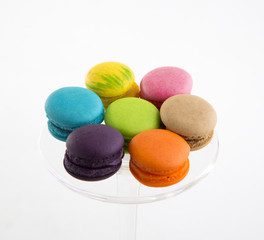 traditional french colorful macarons
