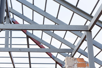 steel beams roof truss residential building construction