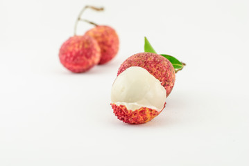 Red Litchi fruit isolated