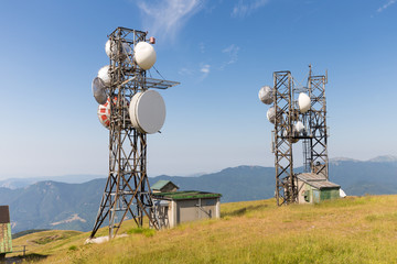 antennas on the mountains