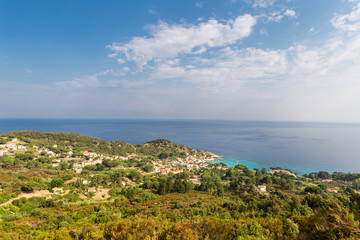 coastal landscape of the island