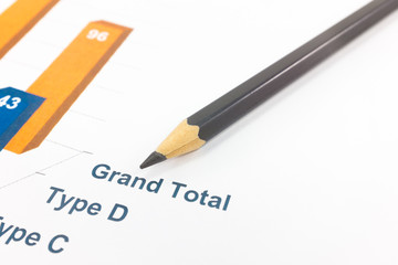 Financial paper charts and graphs.