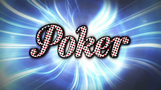 Poker Text, Loop, with Alpha Channel, 4k