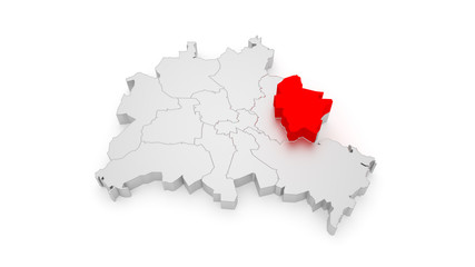 Marzahn-Hellersdorf, Berlin Bezirke 3D