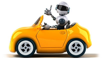 Obraz premium Robot and car