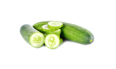 cucumber on white background