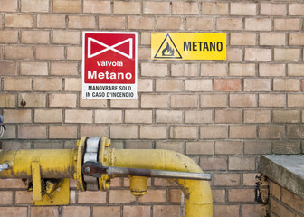 tubazioni di gas metano