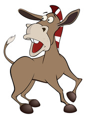 A little burro. Cartoon 