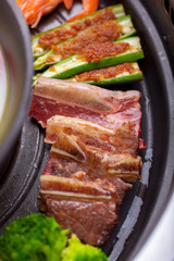 Barbecue and hot pot together