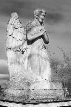 Vintage angel on a cemetery