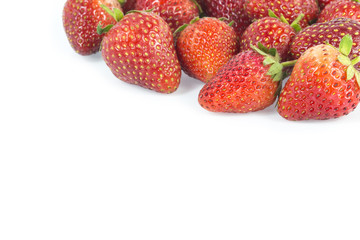 Group of Stawberries isolated on white background