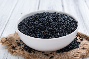 Some Black Lentils (close-up shot)