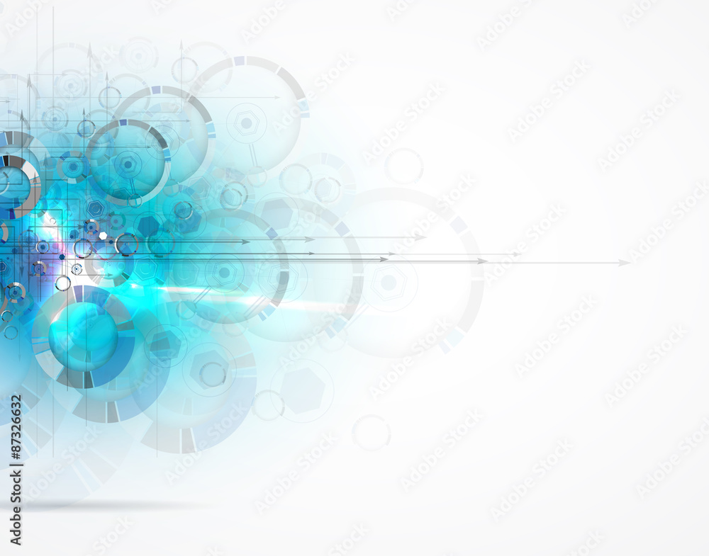 Poster abstract tech background. futuristic technology interface. vector
