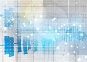 Abstract tech background. Futuristic technology interface. Vector