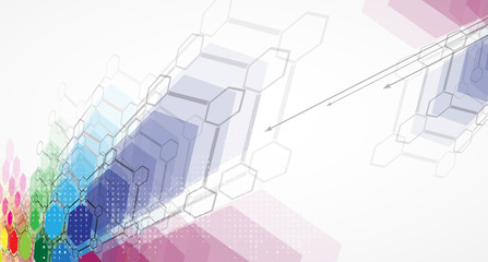 Abstract tech background. Futuristic technology interface. Vecto