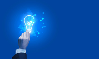 Light bulb in hand