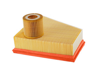 Parts for an engine service. Oil filter, air filter, fuel filter.