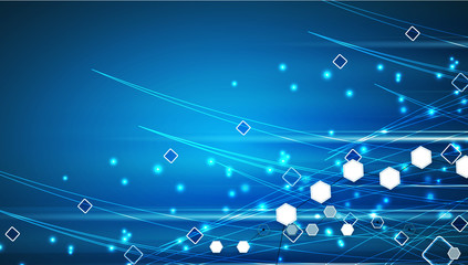 Fototapeta premium Abstract tech background. Futuristic technology interface. Vecto