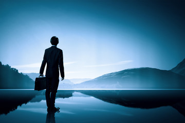 Obraz premium Businessman in isolation