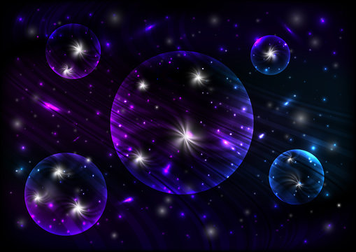 Abstract neon cosmic background