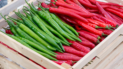 Chili Peppers in basket