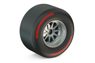 racing wheel with hard tyre