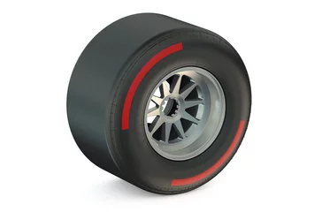 Cercles muraux Sport automobile volant de course avec pneu dur