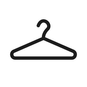 The hanger icon. Coat rack symbol. Flat